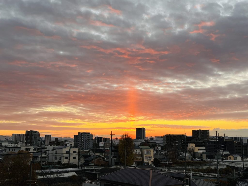 太陽柱の出現